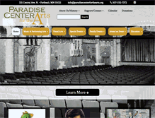 Tablet Screenshot of paradisecenterforthearts.org